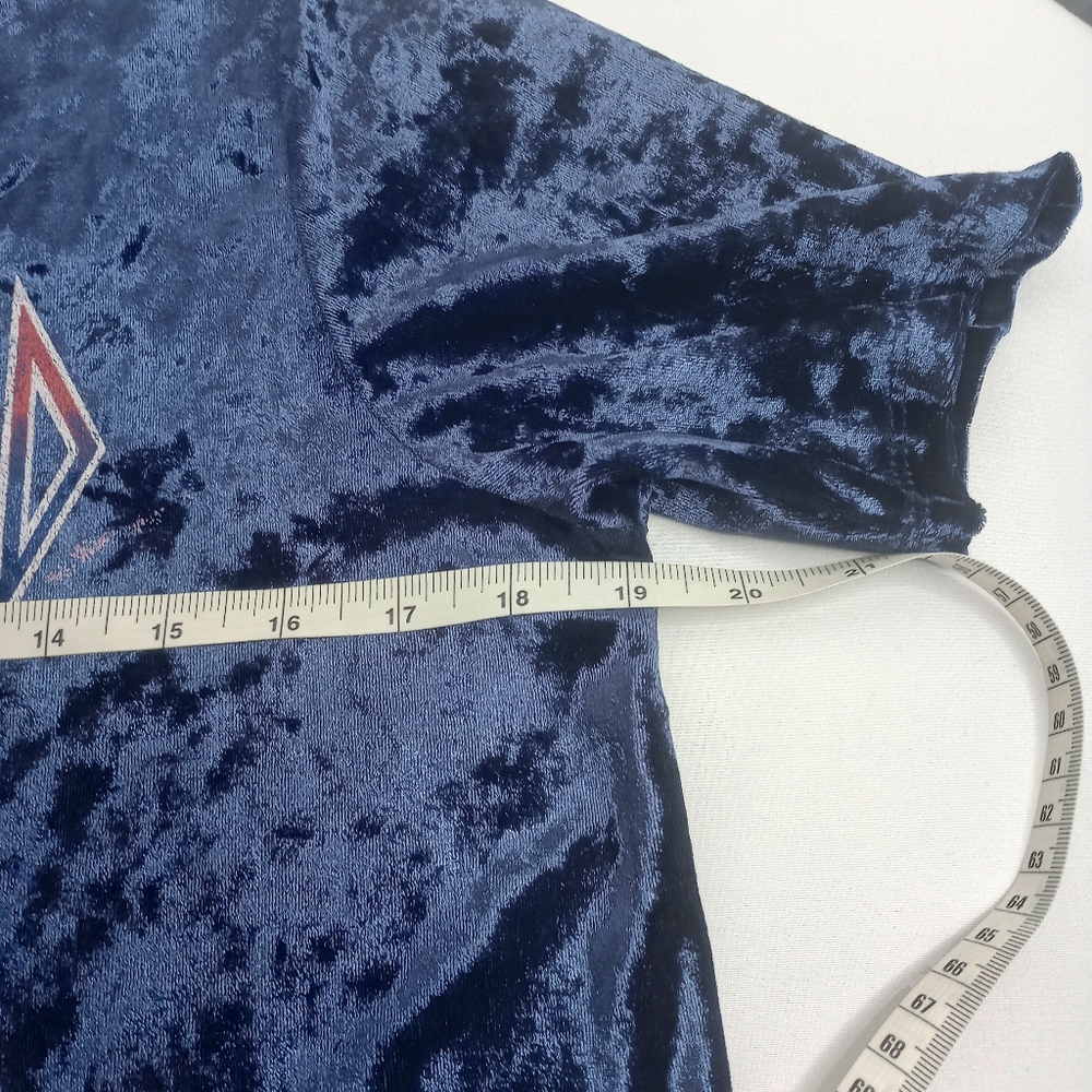 *Def Leppard Pyromania Velvet Feel Blue Shirt View 4